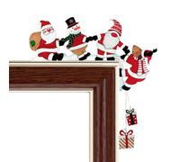Decorazione per angolo porta natalizia, cornice per porta decorativa natalizia | Porta per decorazione murale Festival | Decorazione Babbo Natale Pupazzo di neve Alce Decorazione per angolo porta nata