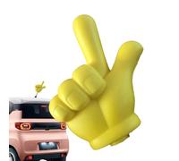 Decorazione per antenna auto, decorazione a forma di gesto, stile esterno giallo | per la decorazione del tetto, divertenti palline decorative uniche per berline SUV Heckback Coupé