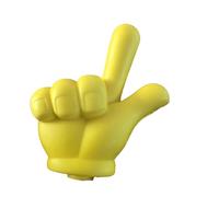 Decorazione per antenna auto | per antenna auto con gesto della mano | Decorazione automobilistica gialla | Decorazione creativa del tetto in schiuma | Facile da trovare nel parcheggio |