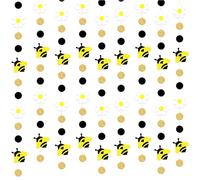 Decorazione per api, 3 m, ghirlanda di fiori di api, colore nero e oro, da appendere, per feste di api, baby shower, compleanno, "What Will It Bee", "Happy Bee Day", "Mommy to Bee" e decorazione per