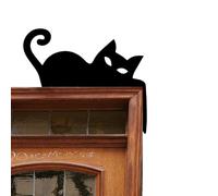 Decorazione Per Architravi | Decorazione In Legno Da Apporre Sopra La Porta - Arte Murale Halloween Forma Gatto per Appassionati Fai Da Te Casa Soggiorno Studio