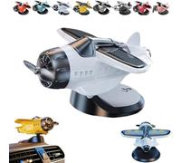 Decorazione per auto a forma di aeroplano ad energia solare, decorazione per cruscotto auto attivata dalla luce, accessori per interni auto, console centrale attivata dal movimento, piccolo aeroplano