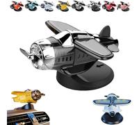 Decorazione per auto a forma di aeroplano ad energia solare, decorazione per cruscotto auto attivata dalla luce, accessori per interni auto, console centrale attivata dal movimento, piccolo aeroplano