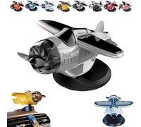 Decorazione per auto a forma di aeroplano ad energia solare, decorazione per cruscotto auto attivata dalla luce, accessori per interni auto, console centrale attivata dal movimento, piccolo aeroplano