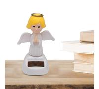 Decorazione per auto con angelo solare - Angelo tremante, per schizzo, piccola decorazione per interni da scrivania/auto che si muove automaticamente con la luce solare, C
