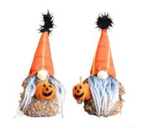 Decorazione per bambola di Halloween, decorazione a forma di zucca, gnomo, in peluche, centrotavola per la tavola per morbida fattoria autunnale, decorazione per la casa, ornamento per feste, 23 cm