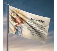 Decorazione per bar all'aperto Buongiorno: un giorno perfetto per vestirsi come Dio e godersi la sua bandiera Bles bandiere divertenti bandiere per dormitorio universitario (152 x 244 cm)