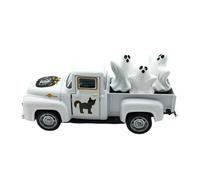 Decorazione per bar, camion retrò, decorazione di Halloween dotata di tre graziosi piccoli oggetti di Halloween adatti per la decorazione della cucina della stazione del caffè, Set (White, 12.5x5x4cm)