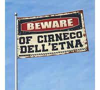 Decorazione per bar sportivo con scritta "Beware Of Cirneco Dell'Etna" con bandiera cool Decor per camera da letto dei ragazzi (30 x 45 cm)