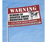 Decorazione per bar sportivo con scritta "Beware of Greater Swiss Mountain Dog", fantastica decorazione per camera da letto e porta (120 x 180 cm)