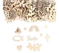 Decorazione per battesimo - elegante decorazione per battesimo in legno, perfetta per la decorazione per il battesimo delle bambine e decorazione per il battesimo dei ragazzi, adatta per comunione, cr