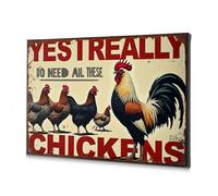 Decorazione per camera da letto Yesterday We Really Do Need All These Chickens. Tela decorativa da parete decorazione da parete per bagno (30 x 40 cm)