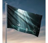 Decorazione per camera universitaria per ragazzi, luce solare che scorre attraverso la grotta con bandiera di farfalle, poster per dormitorio universitario per ragazzi, accessori per piscina (152 x