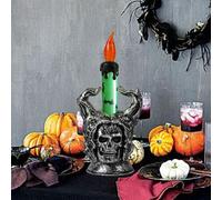 Decorazione per candele di Halloween: mani scheletriche con barre luminose a LED, candele impermeabili con cappello a pipistrello, teschio e zucca per tavolo, feste interne ed esterne, giardino (set 5