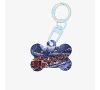 Decorazione per cani in acrilico con stampa di Babbo Natale e cervo, con scritta "Snow Night", per le vacanze, per gli amanti degli animali domestici, regalo per cani