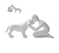 Decorazione per cani, simpatica simpatia, statuette di uomini e cani, per appartamento, soggiorno, camera da , dormitorio, scrivania, tavolo per famiglia, bambini, adulti, amanti degli animali