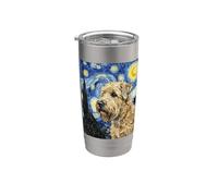 Decorazione per cani Wheaten Terrier con rivestimento morbido di Van Gogh Starry Night Bicchiere termico in acciaio inox doppia parete