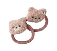 Decorazione per capelli per bambine con design a orso, elastici delicati sulla pelle, forcine per capelli in poliestere copricapo da viaggio scrunchies