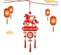 Decorazione per Capodanno cinese, 35 cm, ornamento a forma di cavallo, ciondolo in feltro, da appendere alla parete, decorazione per la casa, uso per feste, soggiorno, comodino e libreria