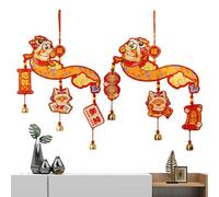 Decorazione per Capodanno lunare, Capodanno cinese - 2X addensato decorazione di Capodanno | Decorazione felice anno nuovo, Anno del ciondolo, ornamento da parete per feste di primavera per le stanze