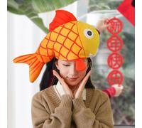 Decorazione per cappelli a forma di pesce koi, copricapo per feste di