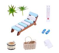 Decorazione per casa delle bambole estiva, kit sauna in miniatura per