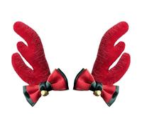 Decorazione per casco con corna di renna, costume natalizio con orecchie di corno, accessorio in morbida flanella, accessorio divertente per le vacanze, carino oggetto di scena per cosplay, spirito di
