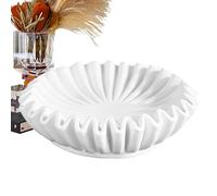 Decorazione per ciotola a balze, elegante in resina ciotola smerlato scanalato, decorazione per la casa, portapenne multiuso per soggiorno, ingresso, tavolino, frutta