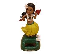 Decorazione per cruscotto auto, a energia solare, bambola in miniatura, ragazza hawaiana a energia solare, testa agitante, decorazione per cruscotto, decorazione da scrivania, ragazza