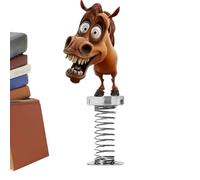 Decorazione per cruscotto auto, ornamento per auto, primavera con design animale, cartone animato, statuetta 2D antiurto in acrilico con base antiscivolo per ufficio interno Halloween uomo