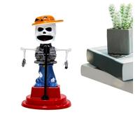 : Decorazione per cruscotto auto, statua solare con teschio e decorazione per ufficio, accessorio per interni auto, statua spaventosa di teschi per Halloween per campeggio e