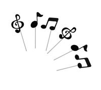 Decorazione per feste a tema musicale, inserto per torta a forma di quaver, decorazione per torta in carta sicura, decorazione per ottava nota musicale, decorazione per torte