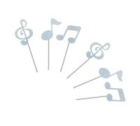Decorazione per feste a tema musicale Quaver a forma di inserto per torta di carta sicura artigianato ottava nota topper per dessert Display a tema musicale forniture per feste