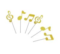 Decorazione per feste a tema musicale Quaver a forma di inserto per torta di carta sicura artigianato ottava nota topper per dessert Display a tema musicale forniture per feste