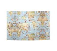 Decorazione per feste con mappa del mondo stampata, adatta per feste e cerimonie, 180,3 x 119,4 cm