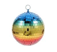 Decorazione per feste con specchio da discoteca, Sfera a specchio da discoteca in vetro rotante 15 cm/20 cm(20cm)