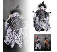 Decorazione per feste di Halloween Decorazioni di Halloween Festival Albero di zucca Top Stella Decorazione da tavolo Figura Pezzo per un bambino Ragno (A, 18x8. 5x26cm)