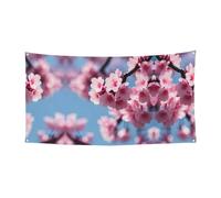 Decorazione per feste festive, con stampa di fiori di ciliegio, per interni ed esterni, riutilizzabile, facile da appendere