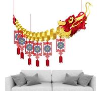 Decorazione per festival di primavera | Set creativo di decorazioni per sfondo fotografico con drago anno del drago | Banner creativo di buona ornamenti da appendere ornamenti per la casa per