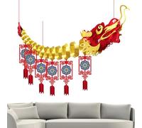 Decorazione per festival di primavera, set di decorazioni creative a forma di drago per Capodanno lunare, sfondo cinese, striscione creativo portafortuna da appendere, ornamenti per la casa per pareti
