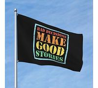 Decorazione per garage da uomo, con scritta "Bad Decisions Make Good Stories", poster alla moda per camera da ragazzi (120 x 180 cm)