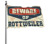 Decorazione per garage da uomo, con scritta "Beware Of Rottweiler" (lingua italiana non garantita), poster per camera da ragazzi (120 x 180 cm)