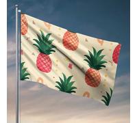 Decorazione per grotta dell'uomo, motivo ananas, bandiera tropicale per stanza ragazzi, accessori da uomo (30 x 45 cm)