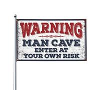 Decorazione per grotta dell'uomo, scritta "Enter At Your Own Risk", cartello per portico, decorazione per cortile (30 x 45 cm)