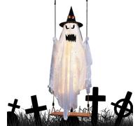 Decorazione per Halloween, decorazione da giardino illuminata e spaventosa