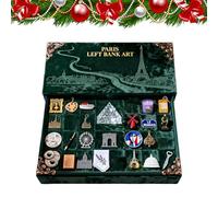 Decorazione Per Il Conto Alla Rovescia Del Natale,Decorazione Natalizia In Acrilico 2D | Conto Alla Rovescia Natale Con Cibo E Monumenti,Per Uomini Adulti Genitori Famiglia Amici