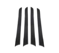 Decorazione per Interni, 4 Pezzi, per finestrini Interni Auto, Pannelli Porta, Strisce adesive Interne, in Vera Fibra di Carbonio, per A4 L A5 2010-2016