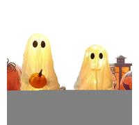 - Decorazione per interni - Figura spaventosa per Halloween - 2 pezzi di scultura gotica illuminata come decorazione per la casa, il giardino e le feste