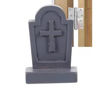 Decorazione per la casa della testa della cerniera, Topper per teste della cerniera della porta | Topper per porta con lapide magnetica spettrale di Halloween | Testa della decorativa Spooky