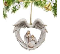 Decorazione per la casa dell'albero di Natale, ali d'angelo, in resina, decorazione per la casa, decorazione dell'albero di Natale
